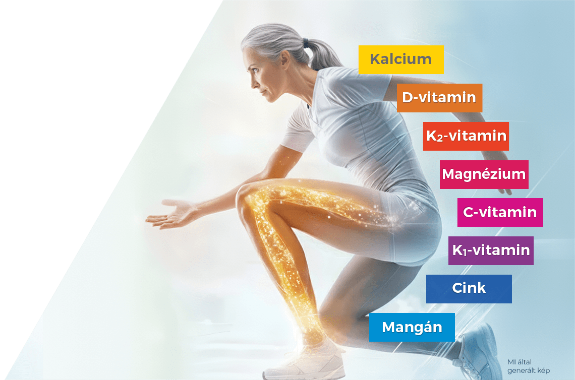 A CalciTrio® Extra 50+ hatóanyagai révén a csontok és a fogak egészségét is támogatja